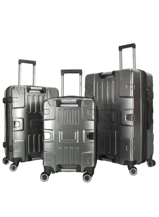 Trolley Luggage Set of 3 PCS TPC Hard Side Spinner Wheels with TSA Lock 