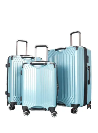 Trolley Luggage Set of 3 PCS TPC Hard Side Spinner Wheels with TSA Lock 