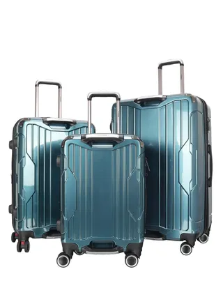 Trolley Luggage Set of 3 PCS TPC Hard Side Spinner Wheels with TSA Lock 