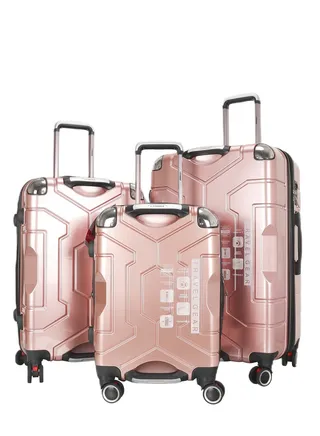 Trolley Luggage Set of 3 PCS TPC Hard Side Spinner Wheels with TSA Lock 