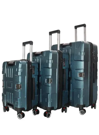 Trolley Luggage Set of 3 PCS TPC Hard Side Spinner Wheels with TSA Lock 