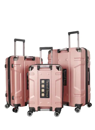 Trolley Luggage Set of 3 PCS TPC Hard Side Spinner Wheels with TSA Lock 
