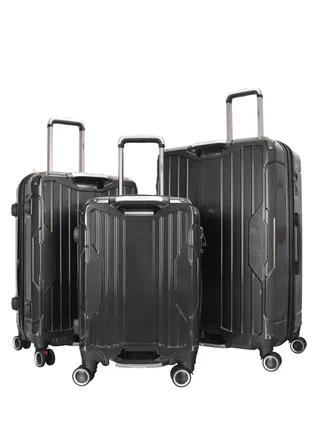 Trolley Luggage Set of 3 PCS TPC Hard Side Spinner Wheels with TSA Lock 