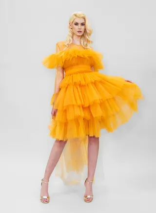 Mini Orange Ballerina Tulle Dress 