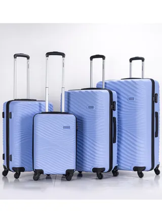 Set of 4 ABS Trolley Luggage With Number Lock 20,24,28,32 Inches 
