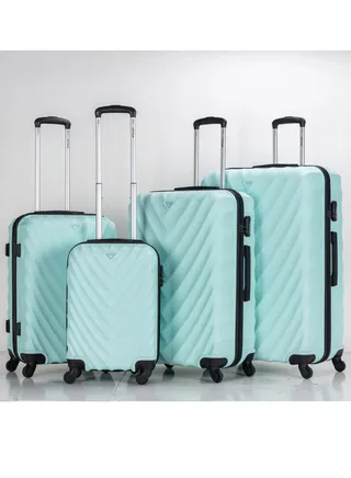 Set of 4 ABS Trolley Luggage With Number Lock 20,24,28,32 Inches 