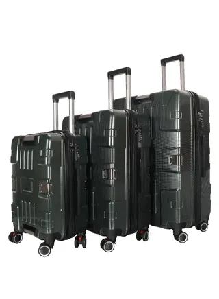 Trolley Luggage Set of 3 PCS TPC Hard Side Spinner Wheels with TSA Lock 