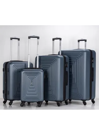 Suitcase Set of 4 PCS ABS Hardside Travel Luggage Bag 