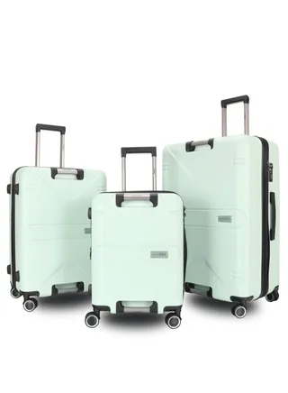 Trolley Luggage Set of 3 PCS TPC Hard Side Spinner Wheels with TSA Lock 