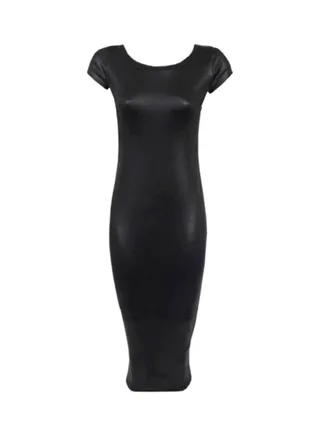 Short Sleeves Bodycon Dress Black 