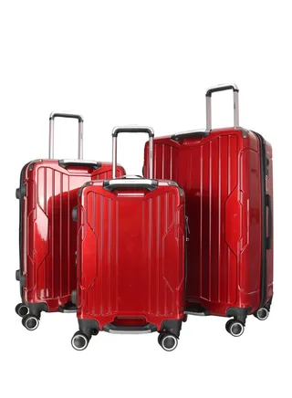 Trolley Luggage Set of 3 PCS TPC Hard Side Spinner Wheels with TSA Lock 