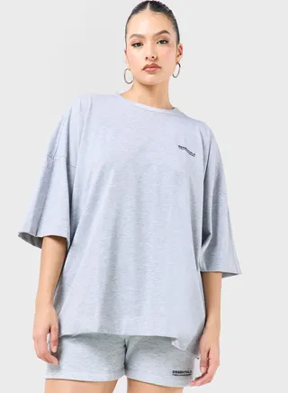 Exaggerated Space Printed T-Shirt