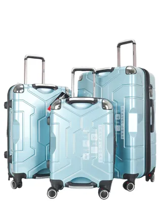 Trolley Luggage Set of 3 PCS TPC Hard Side Spinner Wheels with TSA Lock 