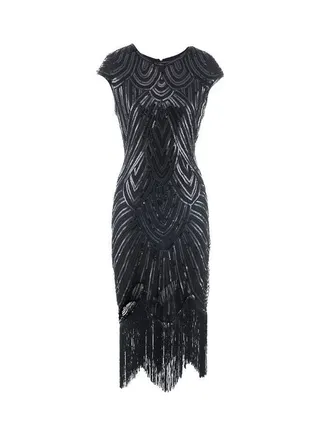 Solid Sleeveless Dress Black 