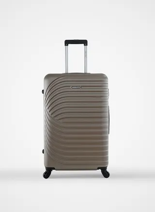 Sparkle Cabin Size ABS Hardside Spinner Luggage Trolley 20 Inch Champagne 
