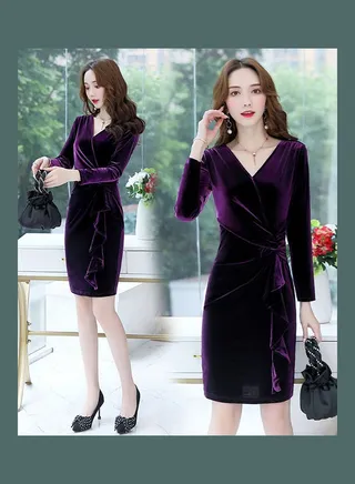 Women's Skirt Dress Purple 