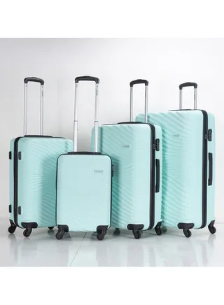 Set of 4 ABS Trolley Luggage With Number Lock 20,24,28,32 Inches 