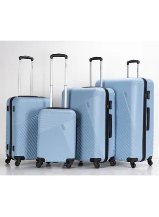 Set of 4 ABS Trolley Luggage With Number Lock 20,24,28,32 Inches 
