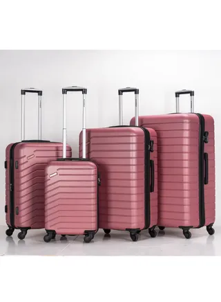 Suitcase Set of 4 PCS ABS Hardside Travel Luggage Bag 