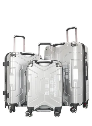 Trolley Luggage Set of 3 PCS TPC Hard Side Spinner Wheels with TSA Lock 