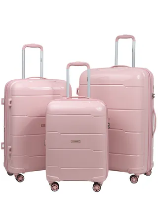 Trolley Luggage PP Hard Side 3 PCS Set Luggage Bag with TSA Lock Travel Suitcase 