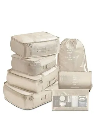7-Piece Waterproof Travel Organizer Luggage Set 