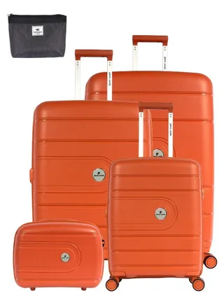 Pierre Cardin Hardcase Trolley Set of 4-PC86304 Orange 