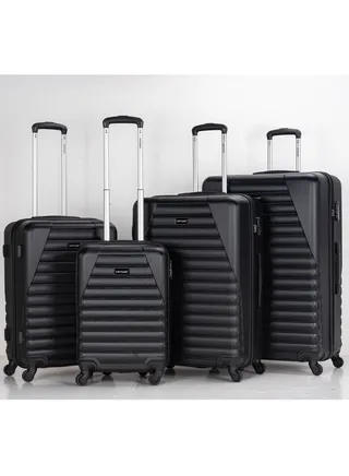 Set of 4 ABS Trolley Luggage With Number Lock 20,24,28,32 Inches 