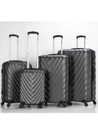 Set of 4 ABS Trolley Luggage With Number Lock 20,24,28,32 Inches 