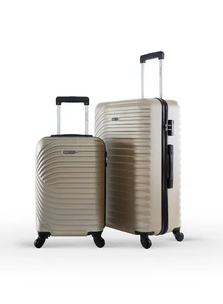 Sparkle ABS Hardside Spinner Luggage Trolley Set Gold 