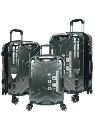 Trolley Luggage Set of 3 PCS TPC Hard Side Spinner Wheels with TSA Lock 