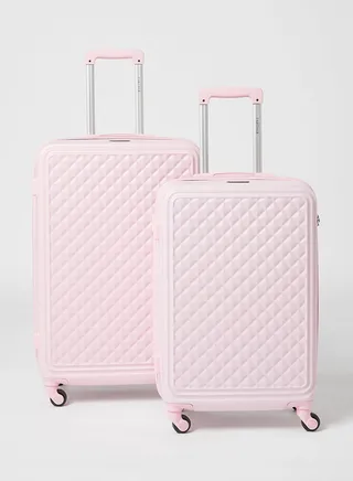 2-Piece Luggage Set Pink 