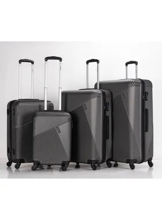 Set of 4 ABS Trolley Luggage With Number Lock 20,24,28,32 Inches 