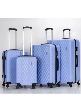 Set of 4 ABS Trolley Luggage With Number Lock 20,24,28,32 Inches 
