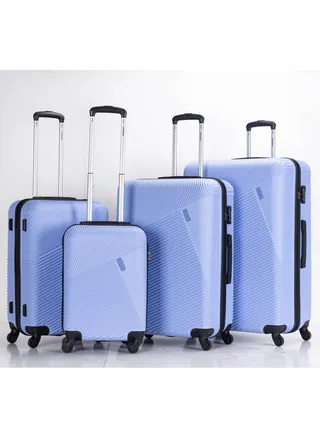 Set of 4 ABS Trolley Luggage With Number Lock 20,24,28,32 Inches 