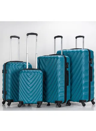 Set of 4 ABS Trolley Luggage With Number Lock 20,24,28,32 Inches 