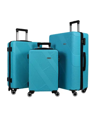 Miazib 3-Piece Hard Shell Luggage Set - Ultra Durable, Lightweight, Stylish Turquoise Blue Suitcases with TSA Lock, 360° Spinner Wheels, and Expandable Design for Versatile Travel Needs 