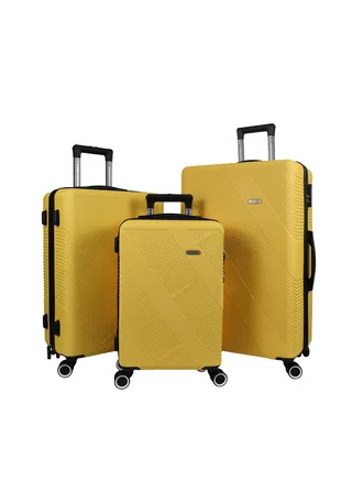 Miazib 3-Piece Hard Shell Luggage Set - Ultra Durable, Lightweight, Stylish Grey Suitcases with TSA Lock, 360° Spinner Wheels, and Expandable Design for Versatile Travel Needs 