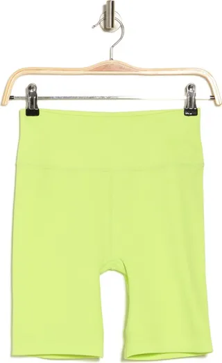 Thin Rib High Waist Textured Bike Shorts
