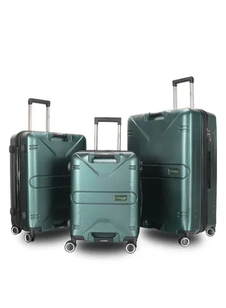Trolley Luggage Set of 3 PCS TPC Hard Side Spinner Wheels with TSA Lock 