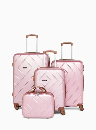 4 Piece Trolley Travel Luggage Set With TSA Lock 