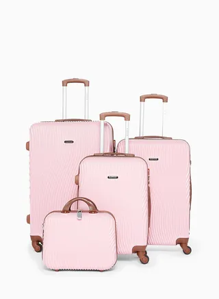 4 Piece Trolley Travel Luggage Set With TSA Lock 