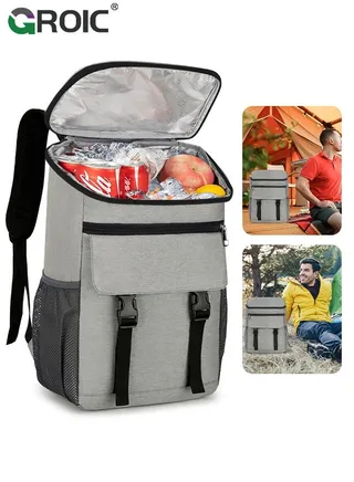 Backpack Cooler, Leakproof & Waterproof Cooler Backpack, Cooler Bag for Men Women, Large Capacity Portable Lightweight Cooler for Family Outdoor Camping Beach Picnic Hiking 