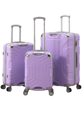 3 Piece ABS Hard side Trolley Luggage Set Spinner Wheels with Number Lock 20/24/30 Inch 