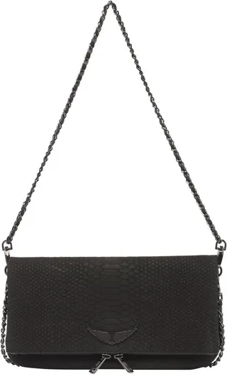Zadig & Voltaire Logo Plaque Embossed Shoulder Bag