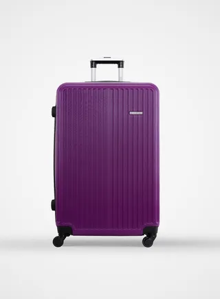 Alpha Cabin Size ABS Hardside Spinner Luggage Trolley 20 Inch Purple 