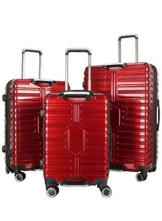 Trolley Luggage Set of 3 PCS TPC Hard Side Spinner Wheels with TSA Lock 