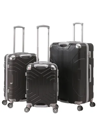 3 Piece ABS Hard side Trolley Luggage Set Spinner Wheels with Number Lock 20/24/30 Inch 