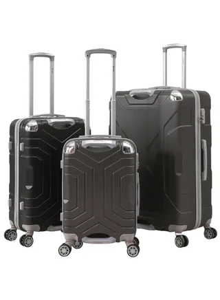 3 Piece ABS Hard side Trolley Luggage Set Spinner Wheels with Number Lock 20/24/30 Inch 