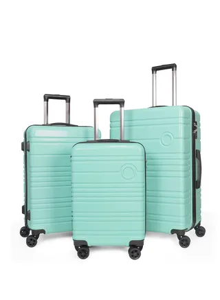 Premium 3-Piece Luggage Set: Durable Hard-shell Spinner Suitcases with Nested Storage and TSA Lock - Mint Green 